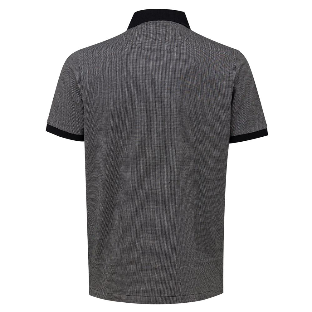 Black Cotton Polo Shirt - ventzia
