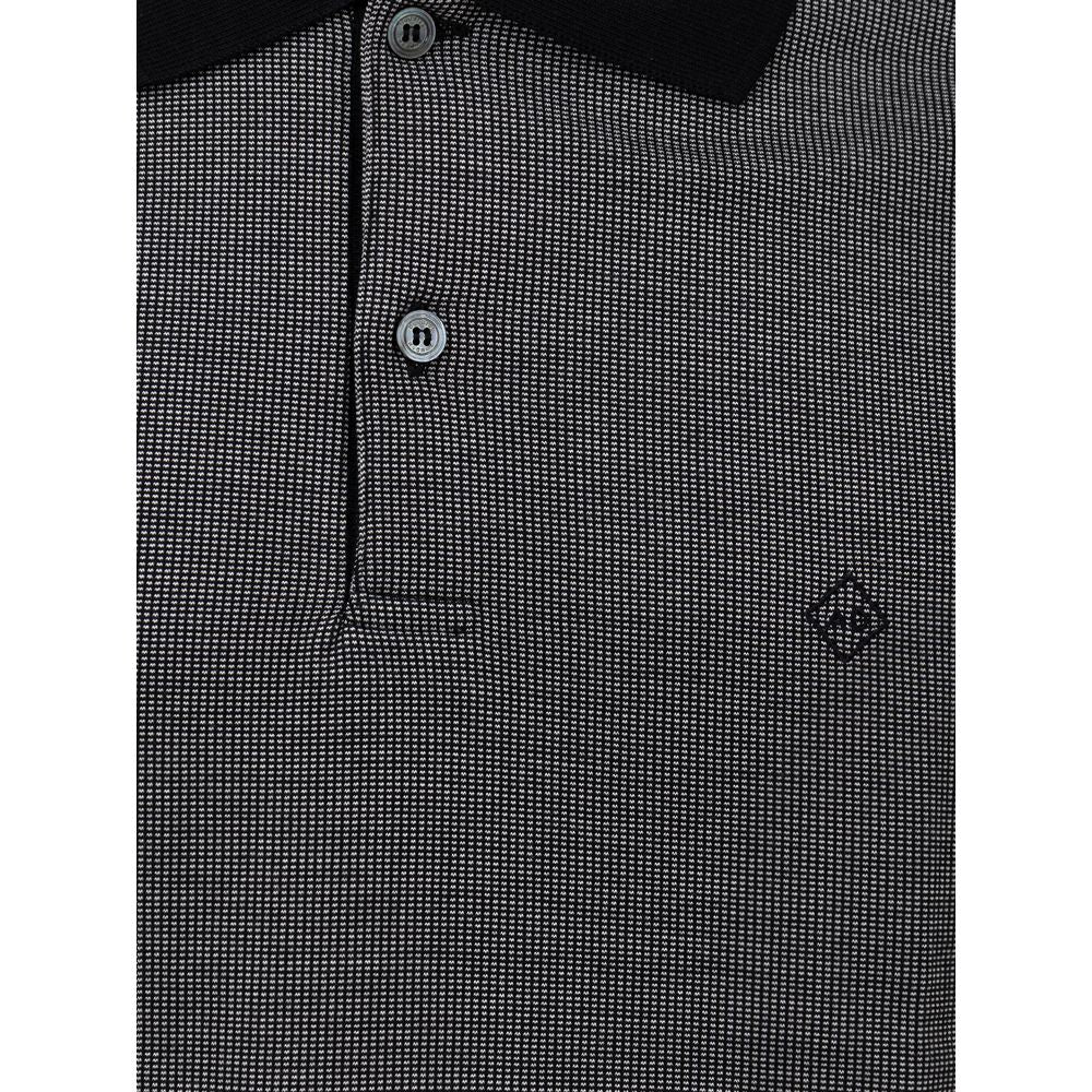 Black Cotton Polo Shirt - ventzia