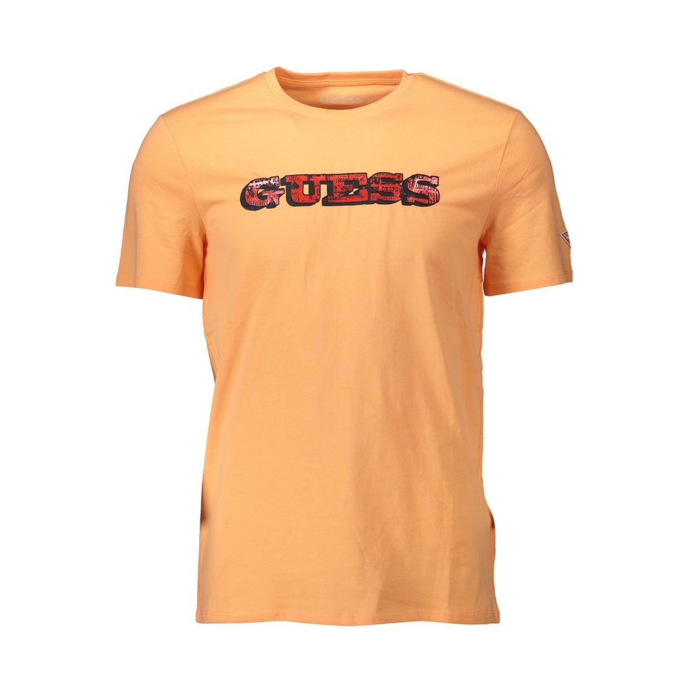 Orange Cotton Men T-Shirt - ventzia