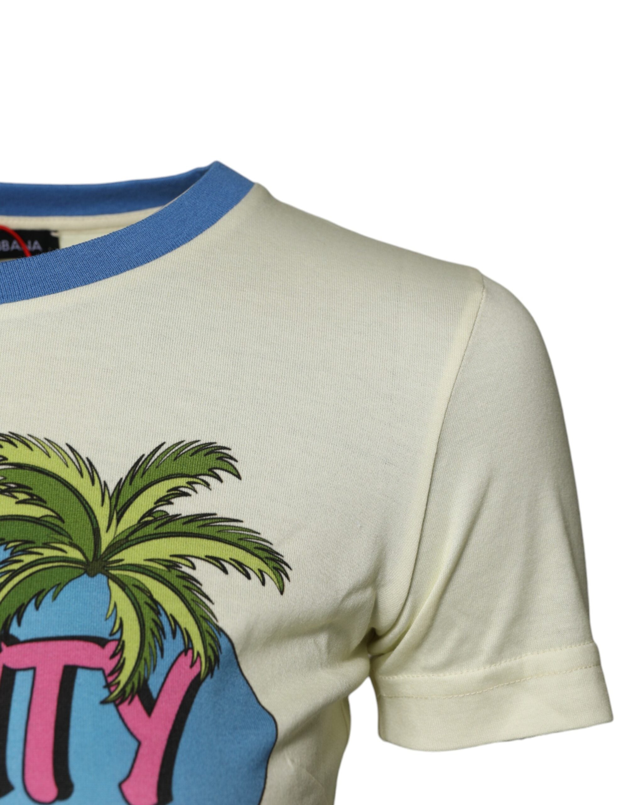 Light Yellow Cotton Short Sleeve T-shirt - ventzia