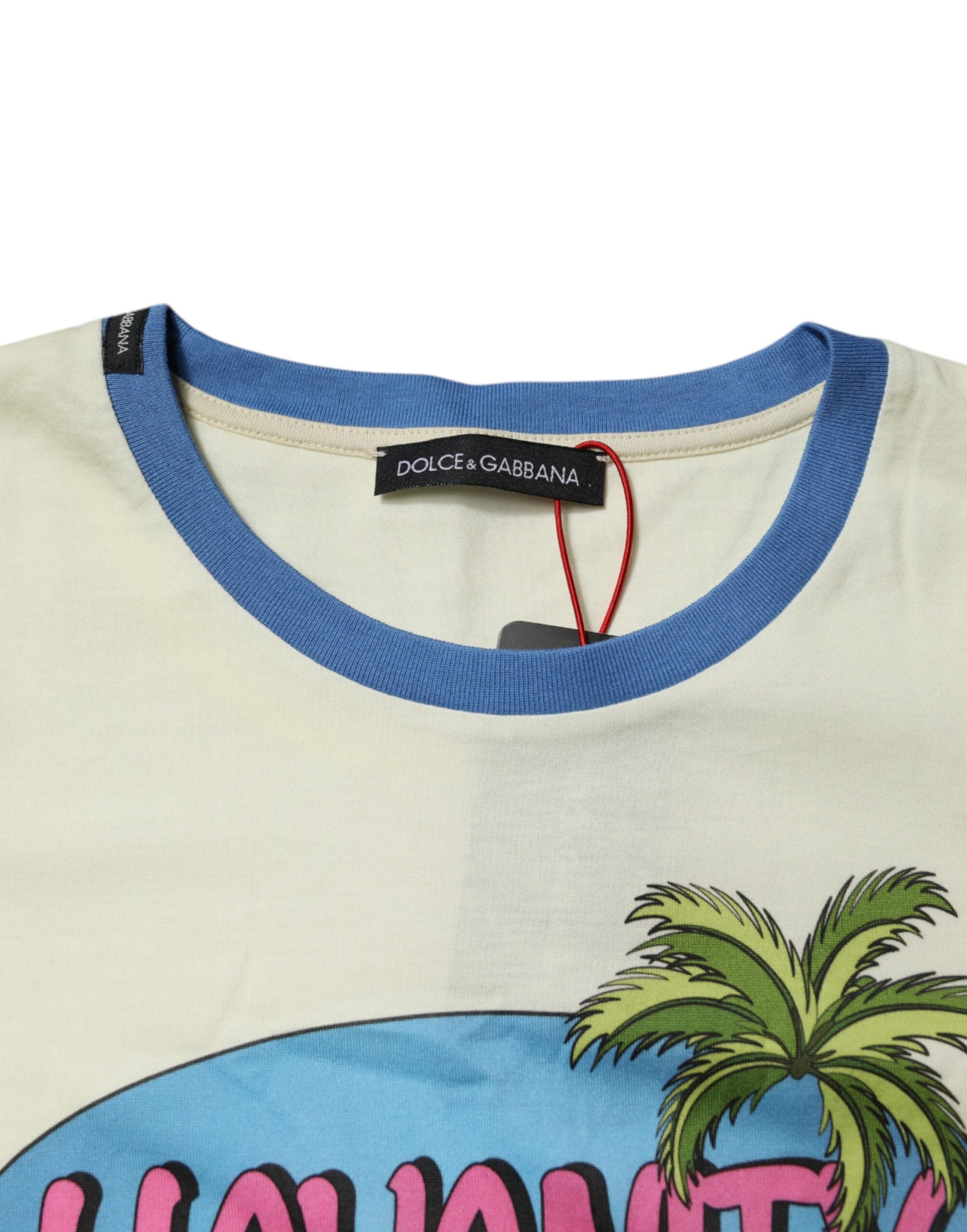 Light Yellow Cotton Short Sleeve T-shirt - ventzia