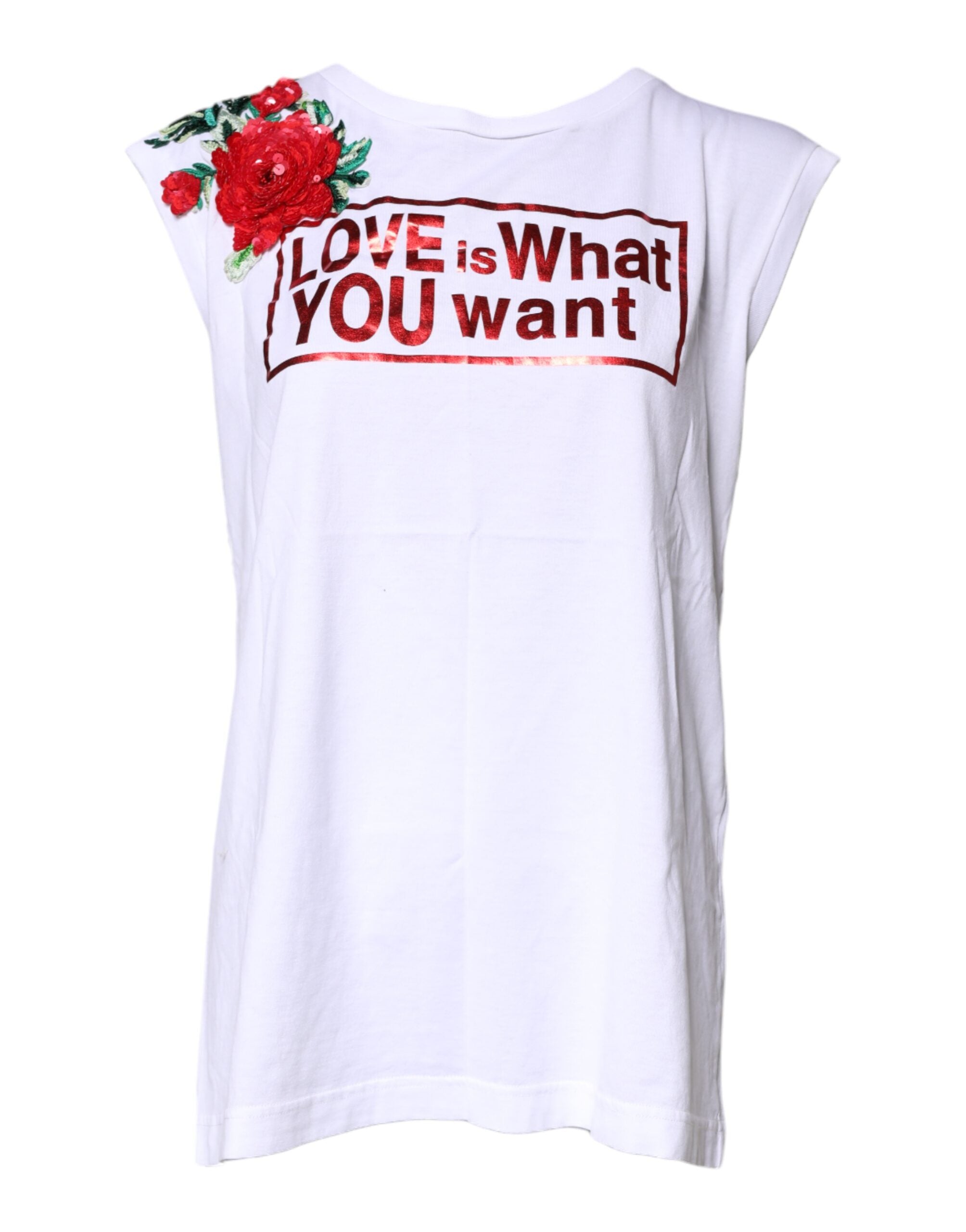 White Floral Graphic Print Sleeveless Tank Top - ventzia