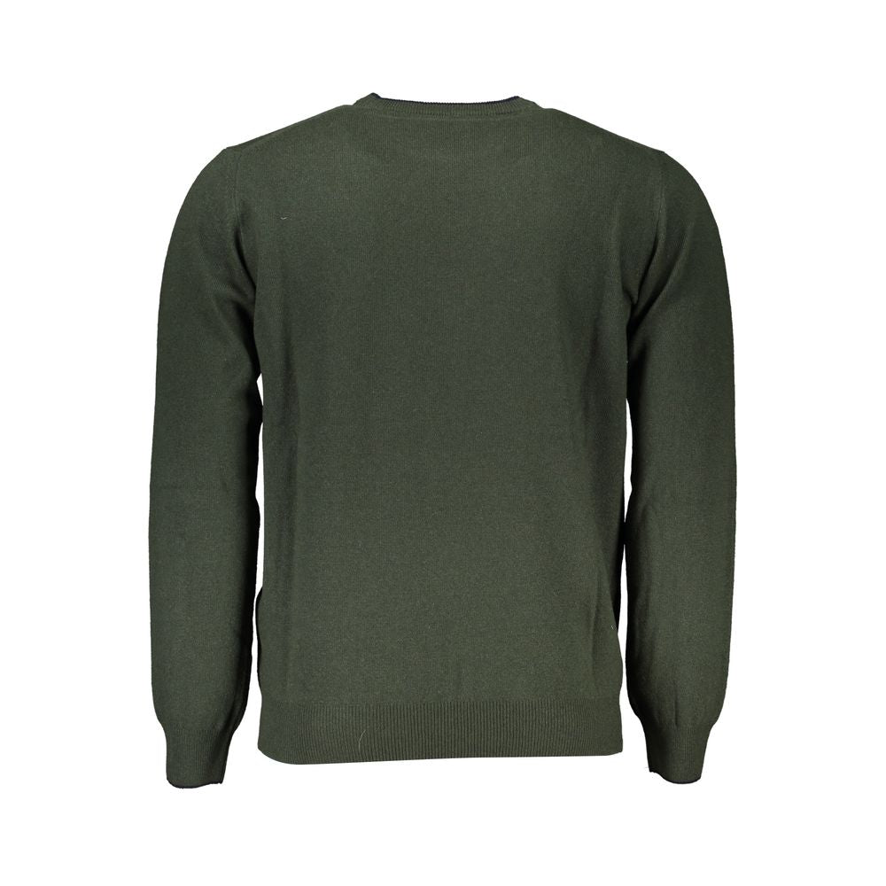 Chic Green Crew Neck Designer Sweater - ventzia