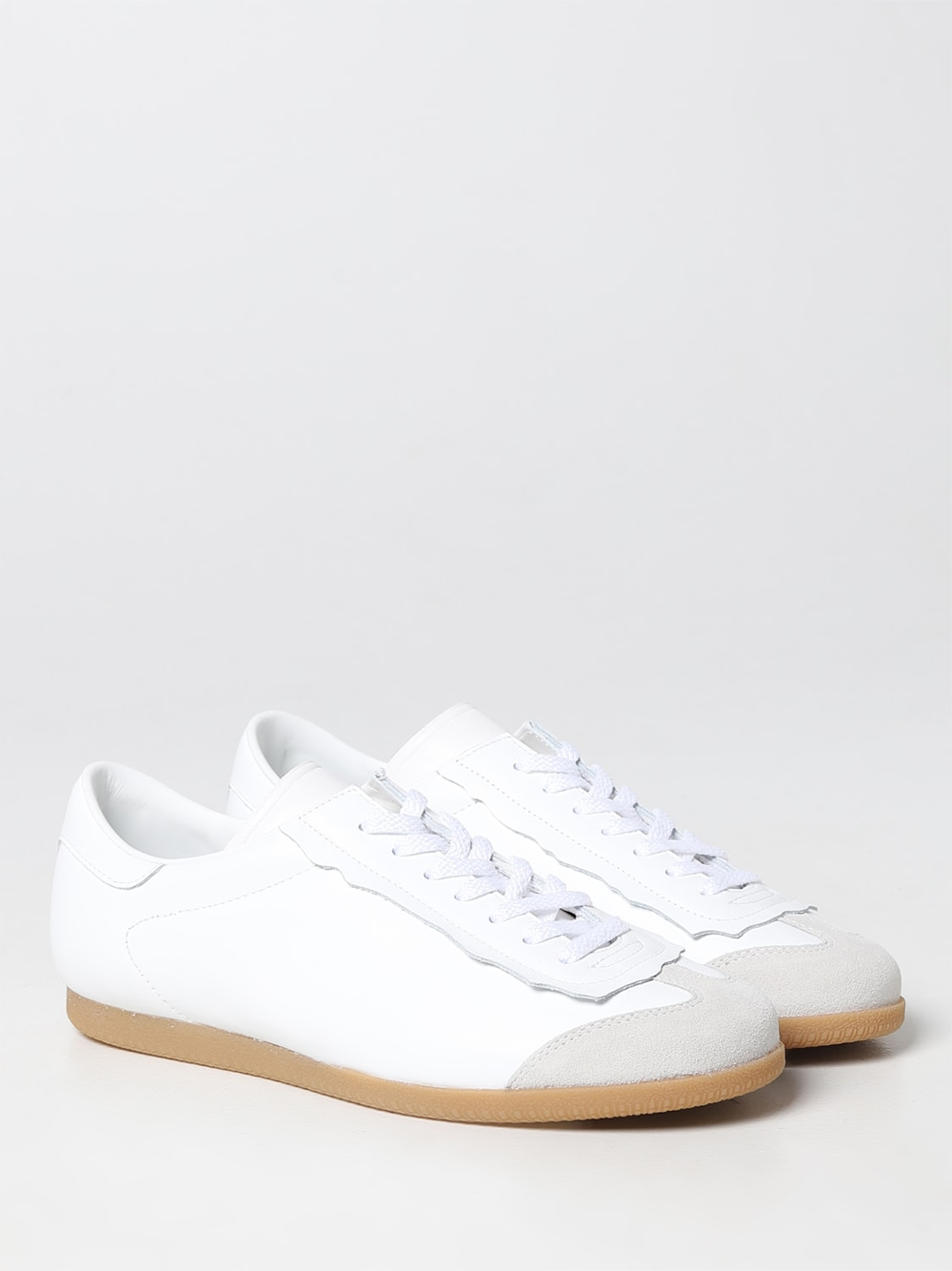 Low Featherlight Leather And Suede Sneakers - ventzia