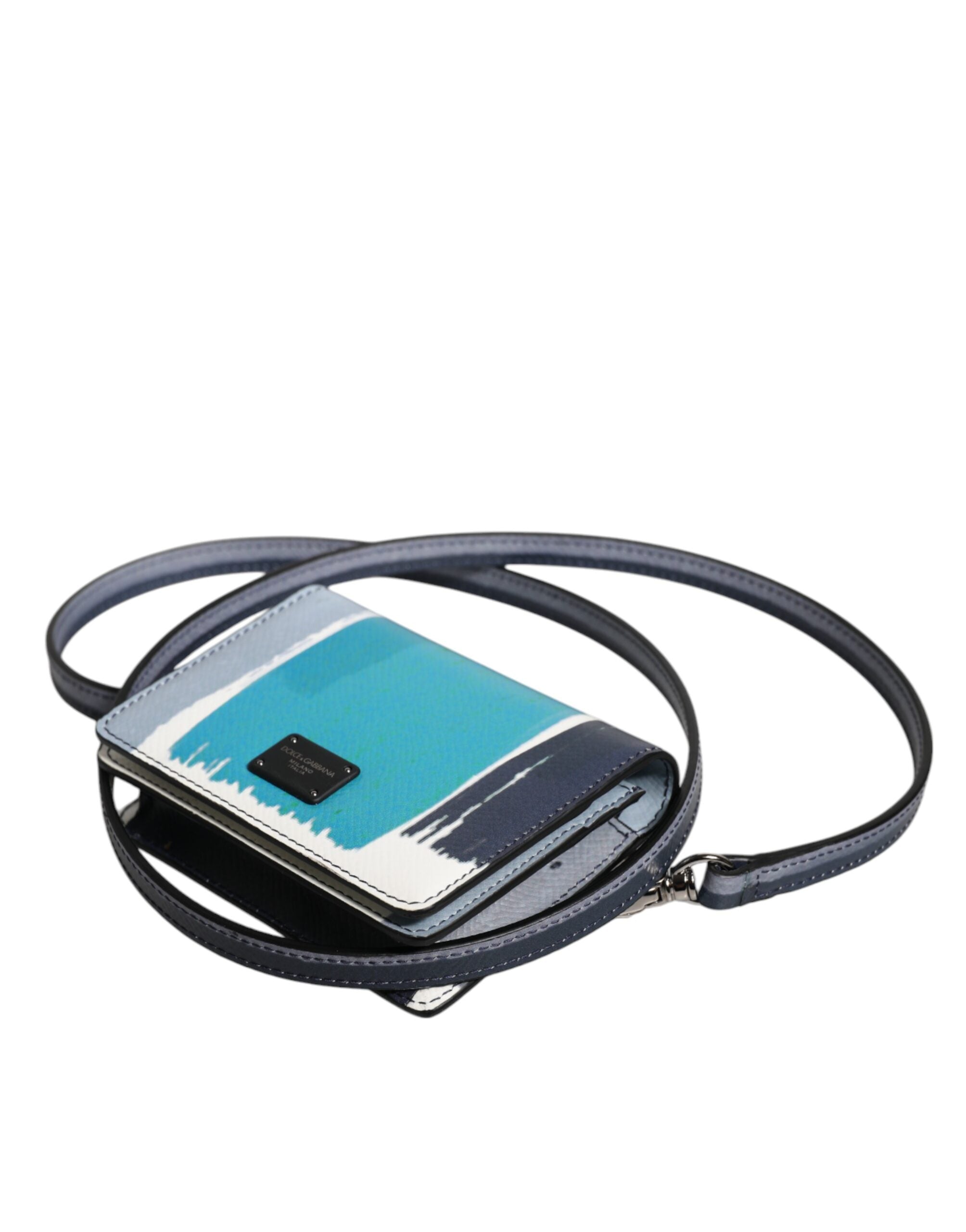 Multicolor Leather DG Logo Bifold Card Holder Wallet - ventzia