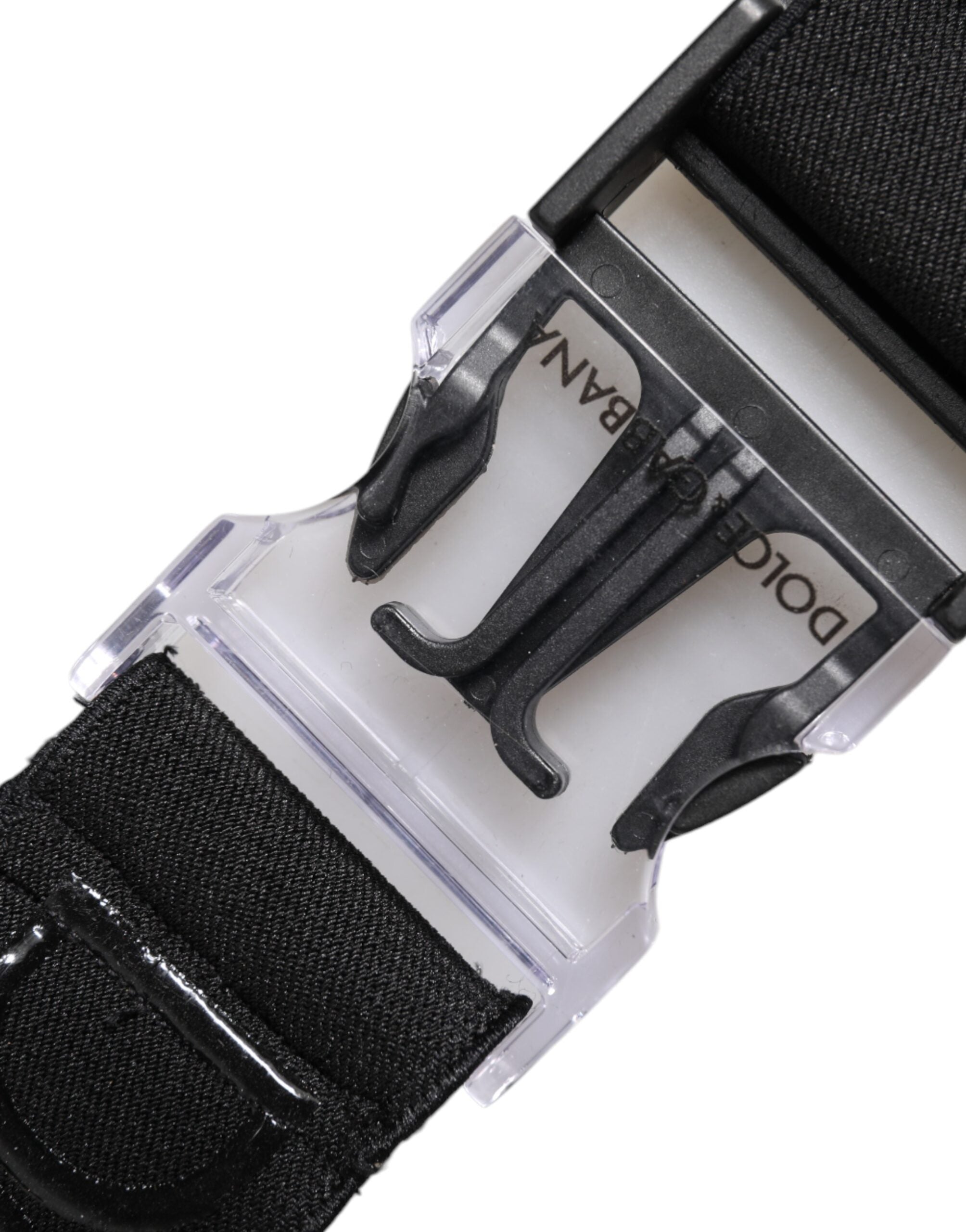Black Stretch Polyester Rubberised DG Logo Keychain - ventzia