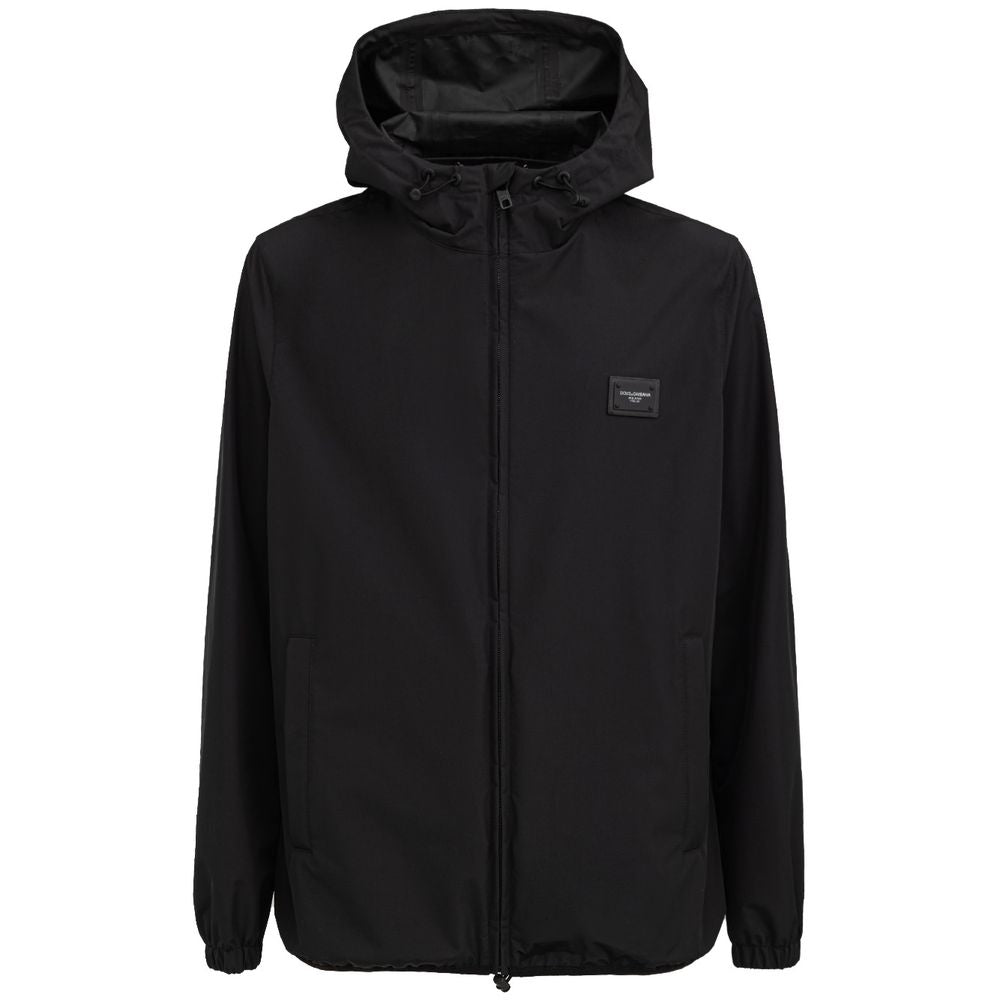 Black Polyester Jackets & Coat - ventzia