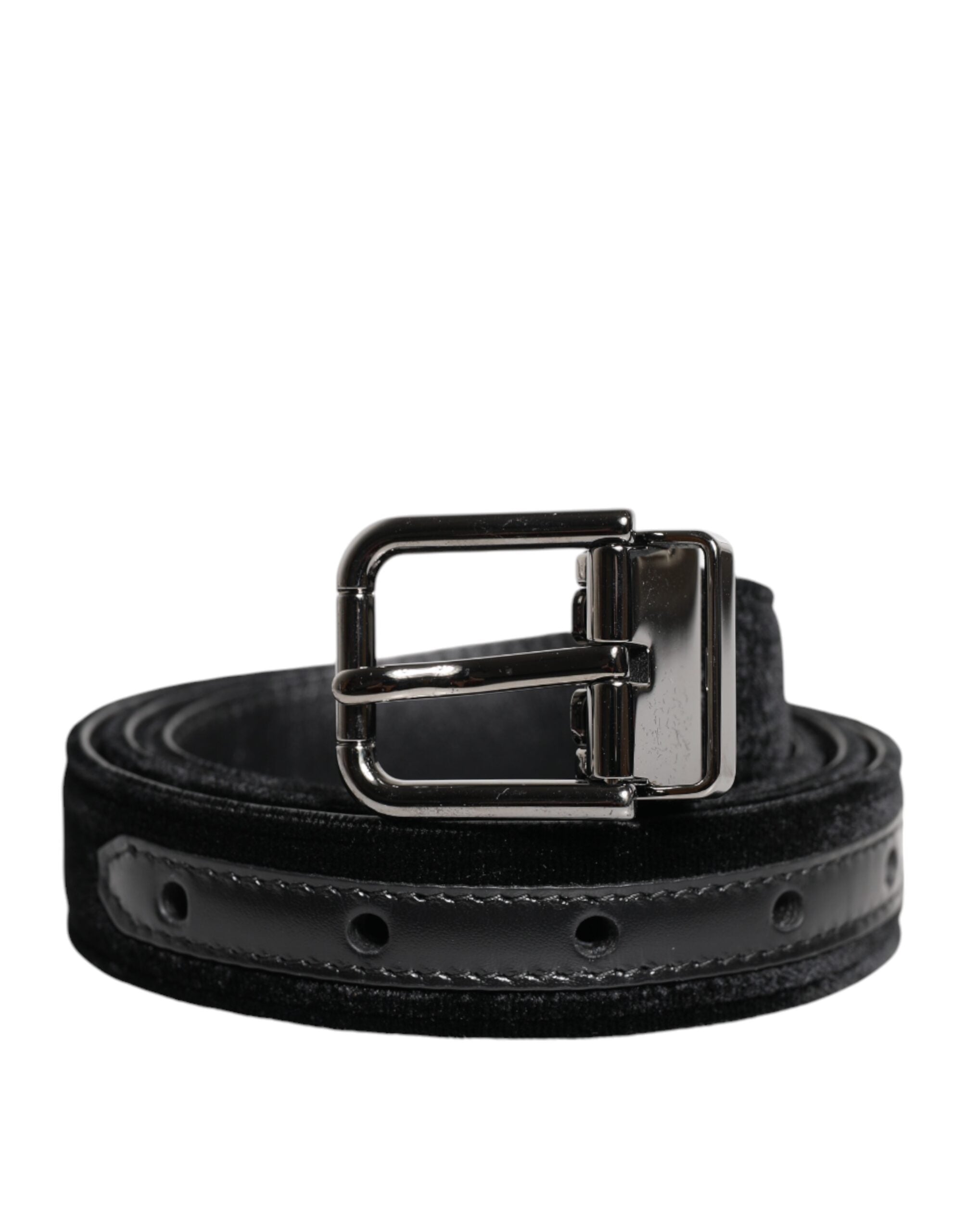 Black Leather Metal Buckle Classic Belt - ventzia