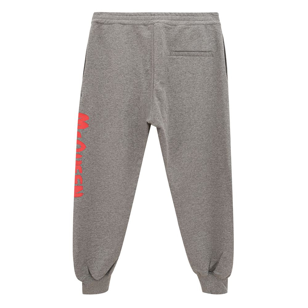 Chic Gray Cotton Blend Trousers - ventzia