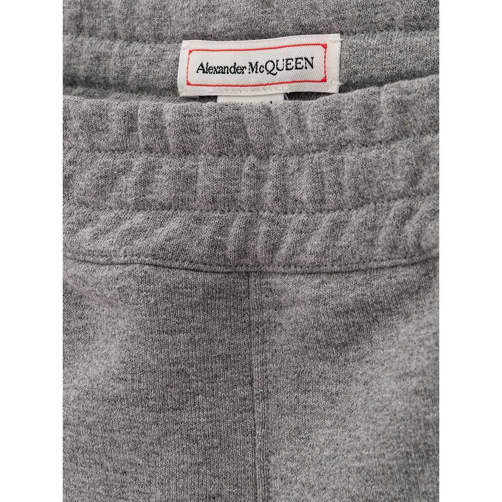 Chic Gray Cotton Blend Trousers - ventzia