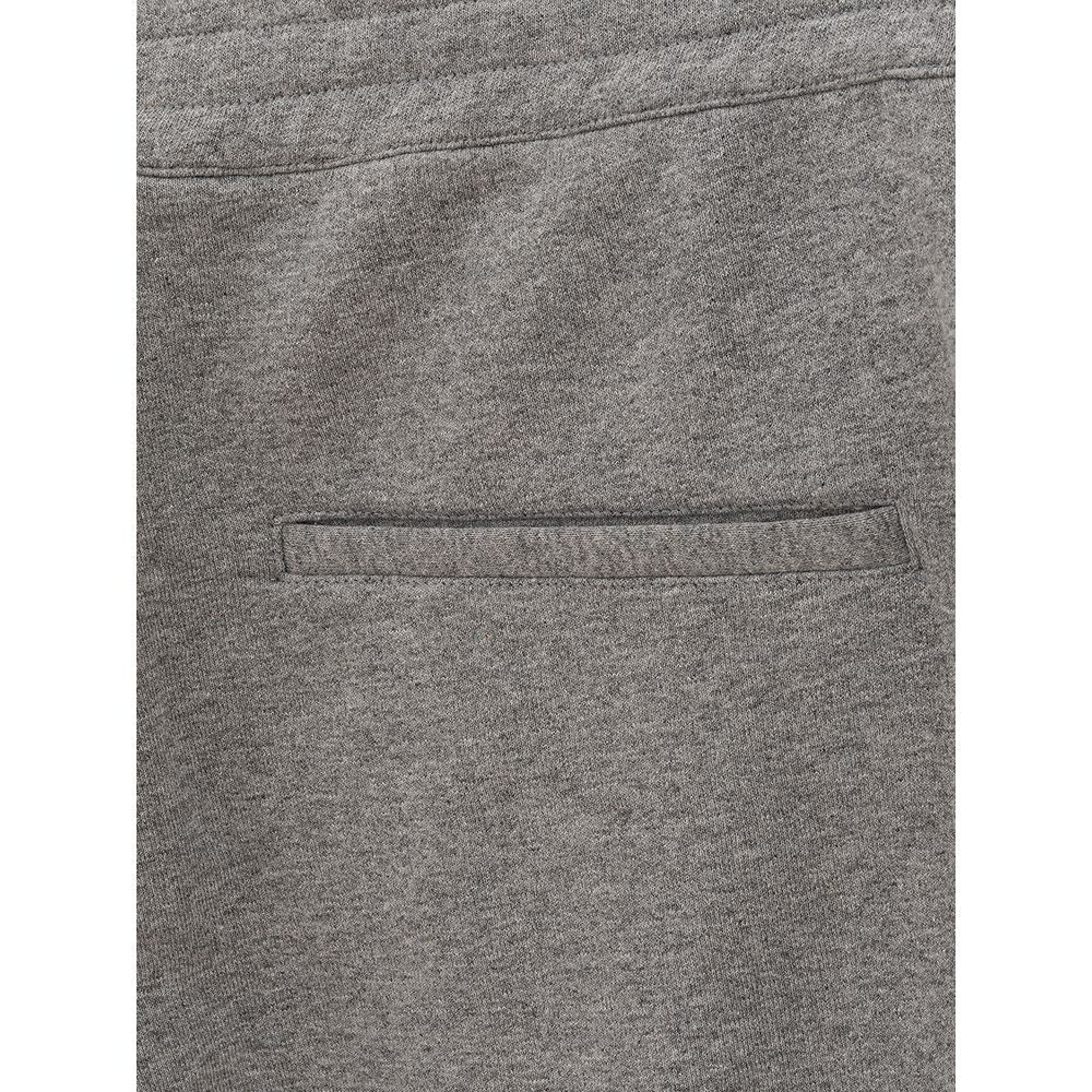 Chic Gray Cotton Blend Trousers - ventzia