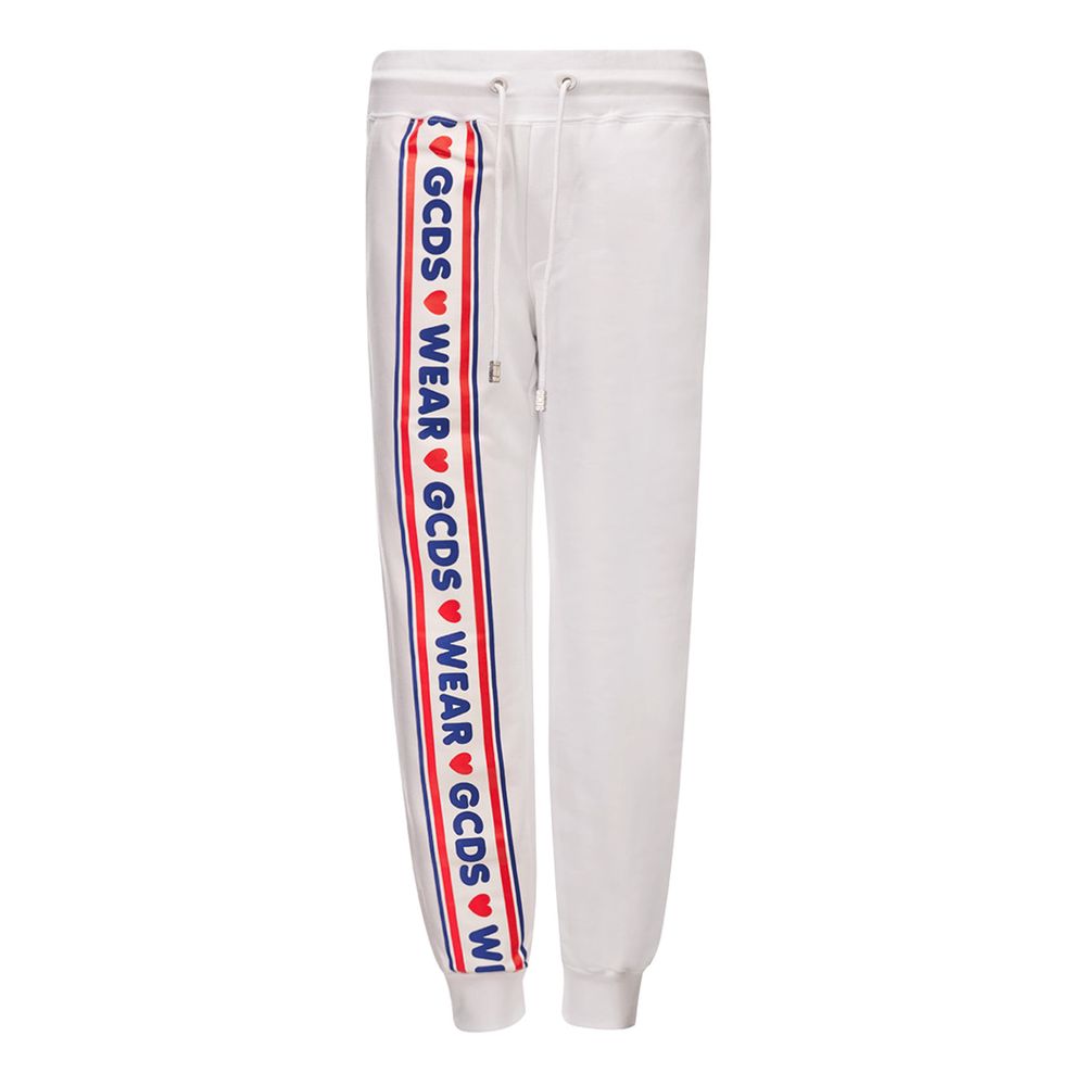 White Cotton Joggers Workout Pant - ventzia