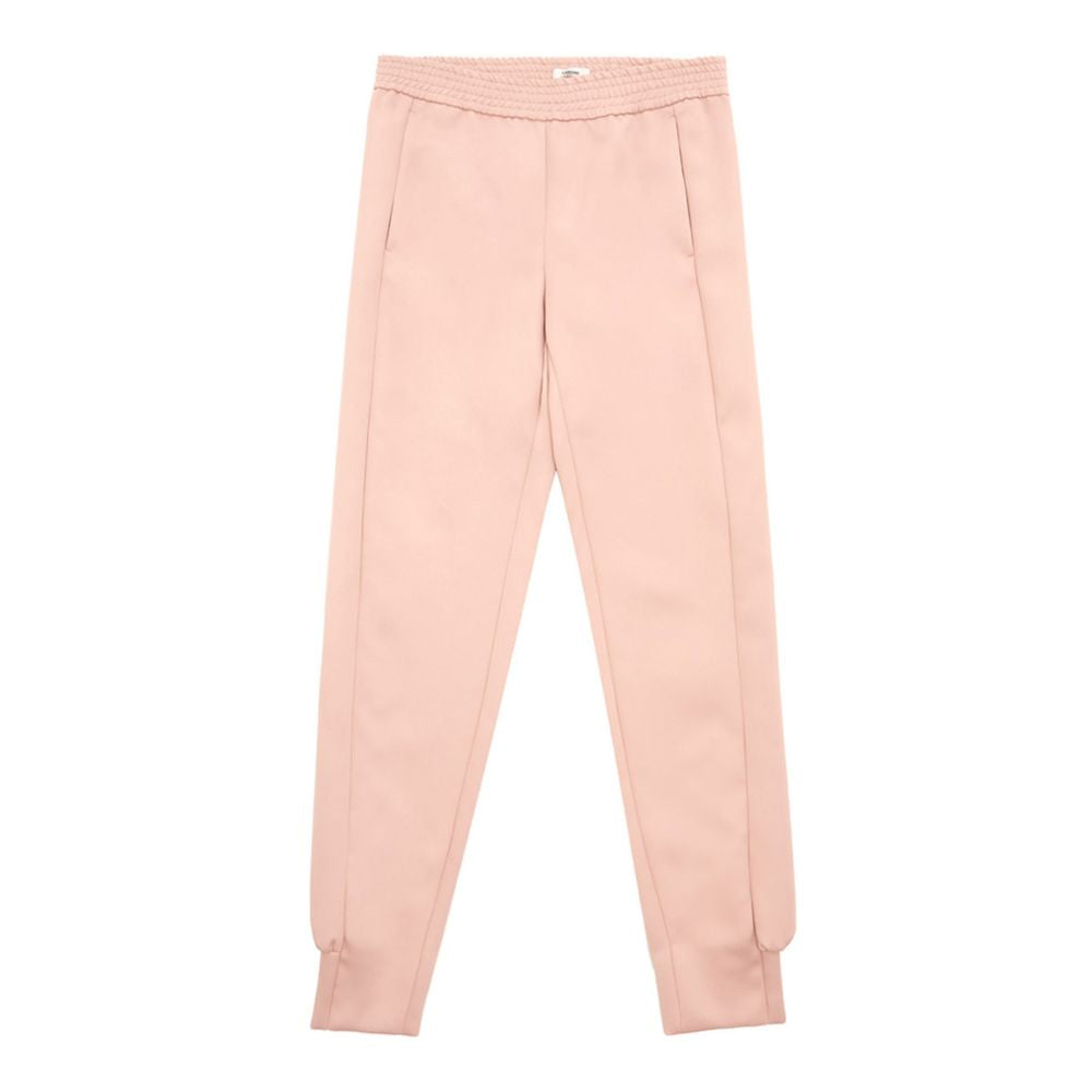 Elegant Pink Polyester Pants for Women - ventzia