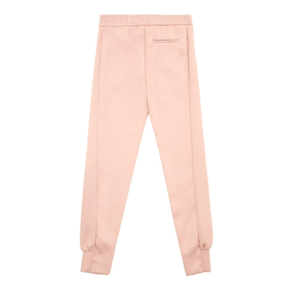 Elegant Pink Polyester Pants for Women - ventzia