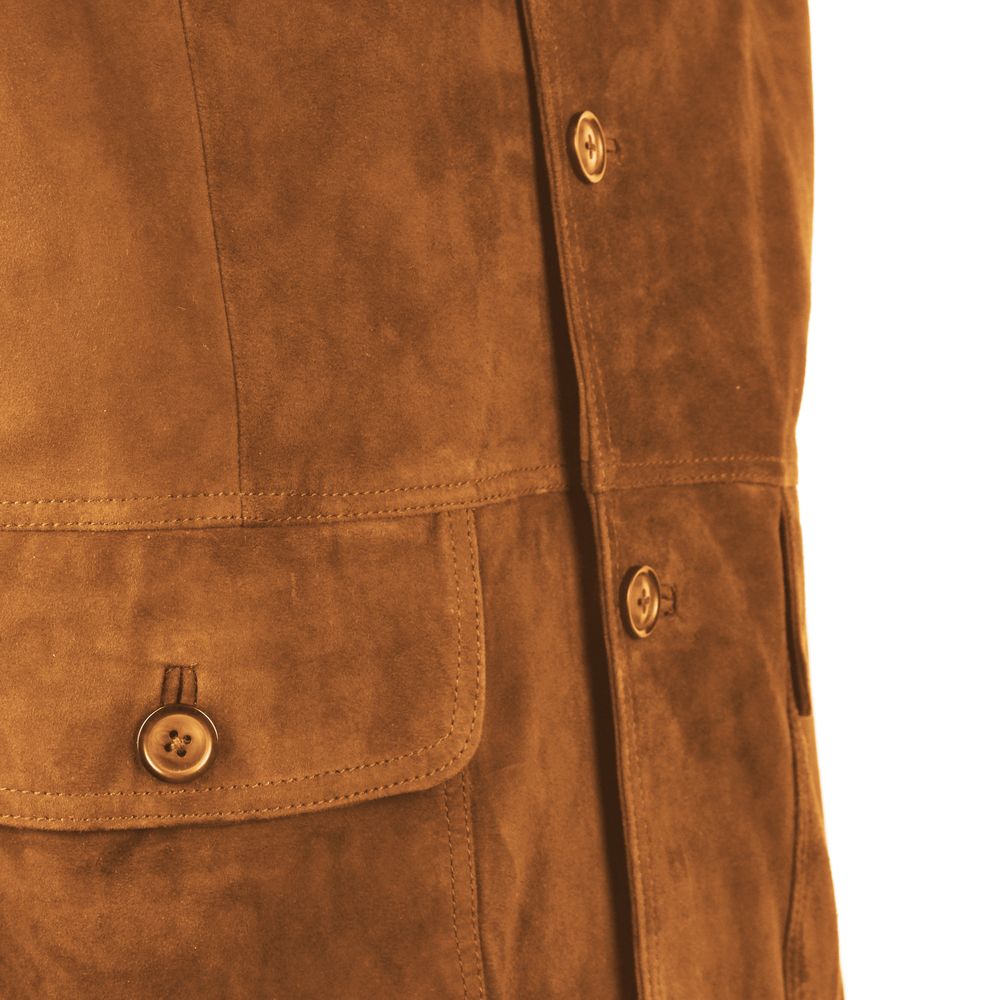 Brown Calfskin Jacket - ventzia