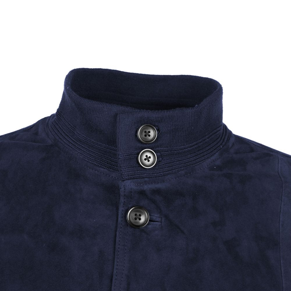Blue Calfskin Jacket - ventzia