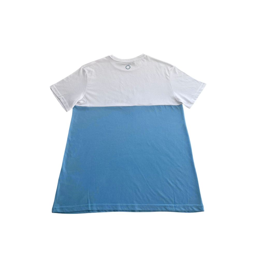 Light Blue Cotton Men T-Shirt - ventzia