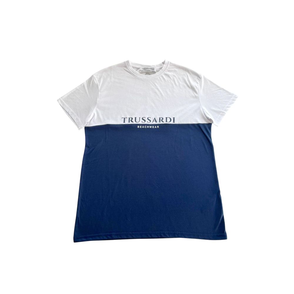 Blue Cotton Men T-Shirt - ventzia