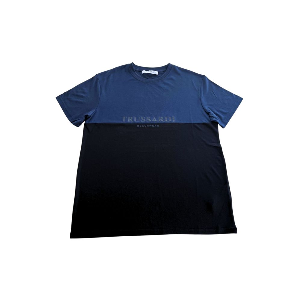 Blue Cotton Men T-Shirt - ventzia