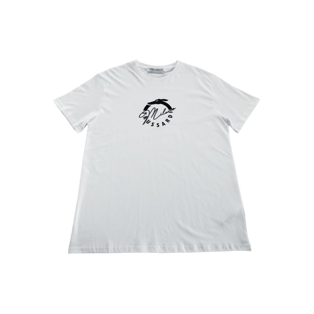 White Cotton Men T-Shirt - ventzia