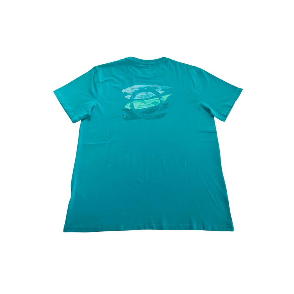 Light Blue Cotton Men T-Shirt - ventzia