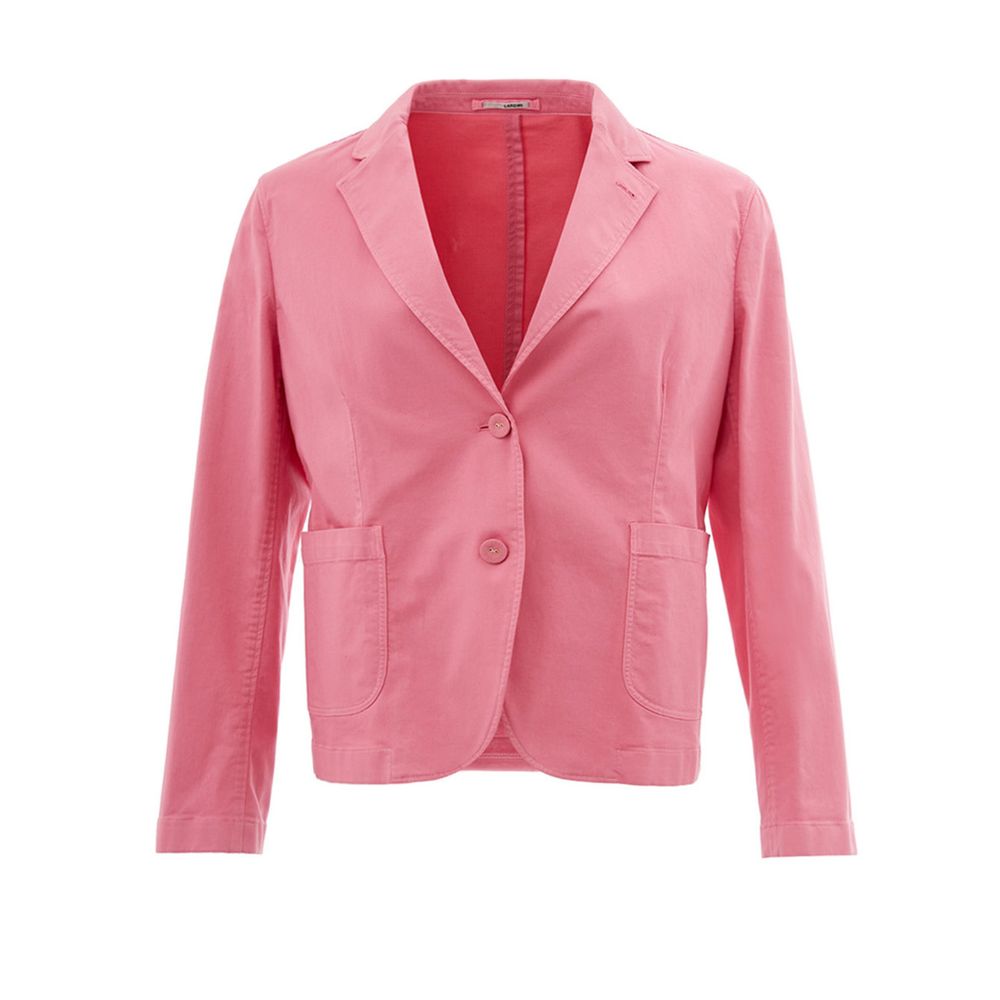 Elegant Pink Cotton Jacket for Her - ventzia