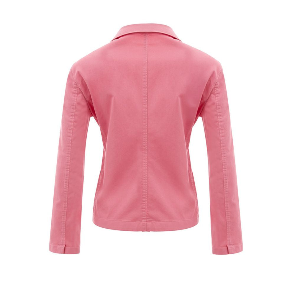 Elegant Pink Cotton Jacket for Her - ventzia