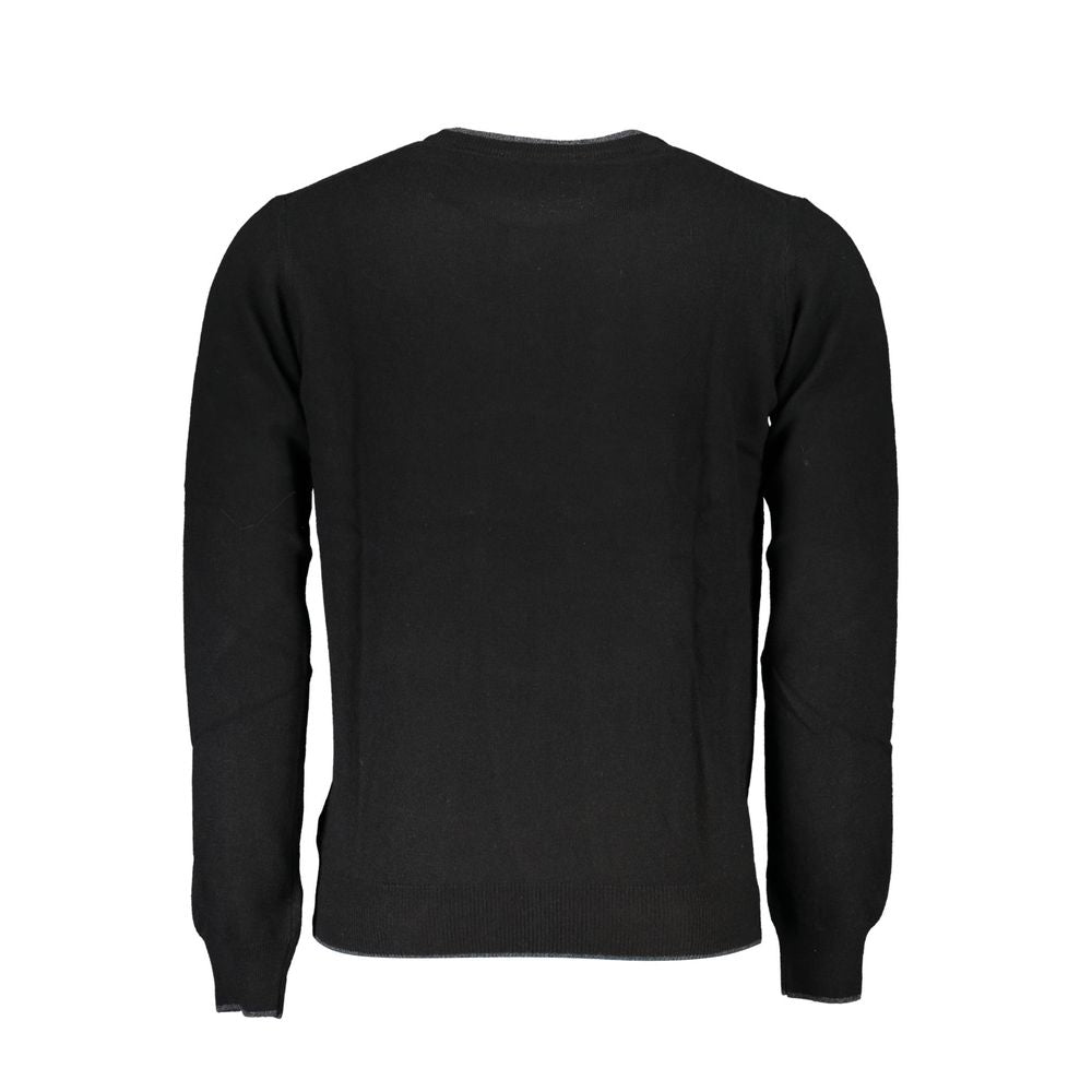 Black Polyamide Men Sweater - ventzia