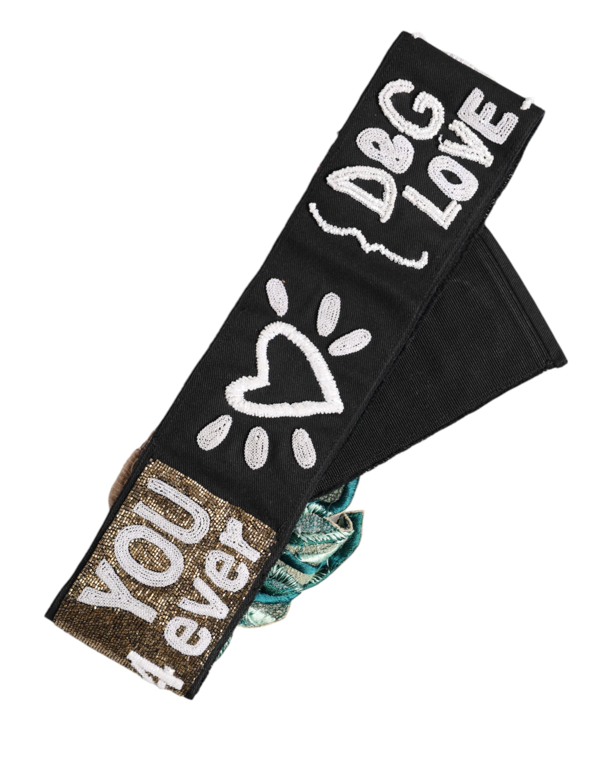 Black Stretch Multicolor Embellished Waist Belt - ventzia
