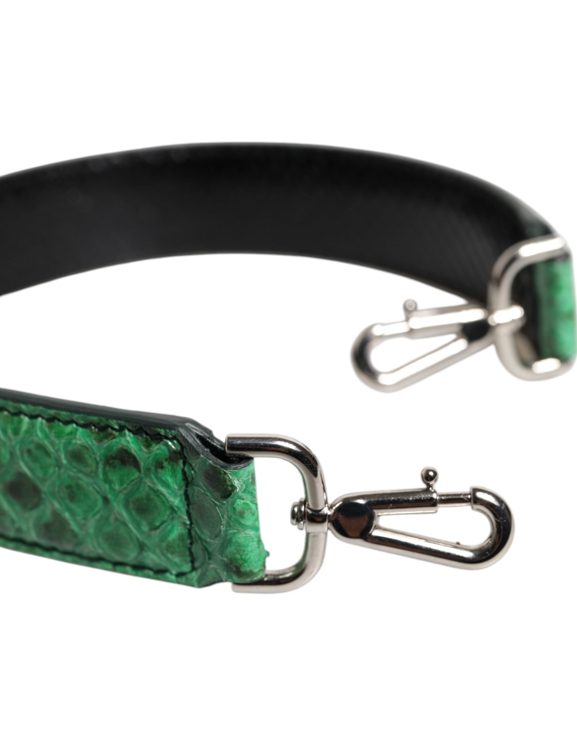 Black Green Exotic Leather Bag Shoulder Strap - ventzia