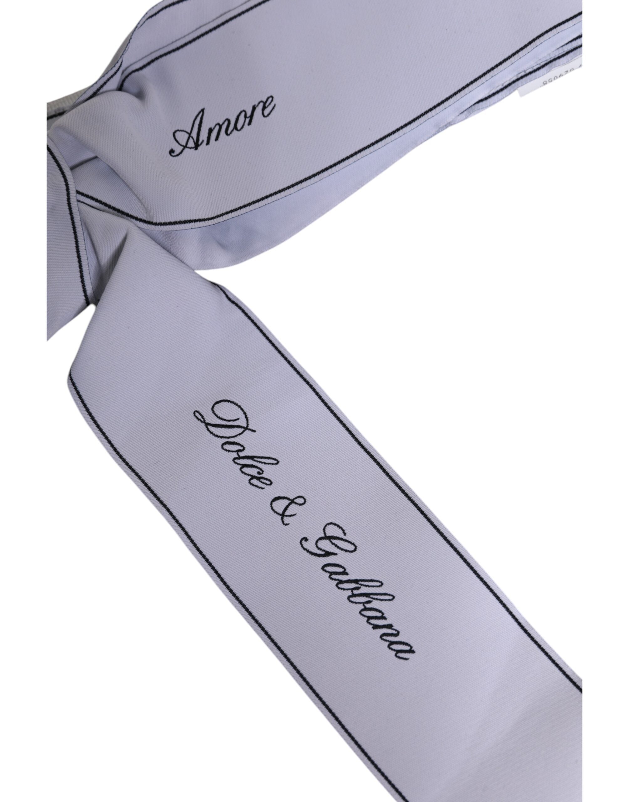 White Waist Ribbon Wide Bow Logo Belt - ventzia