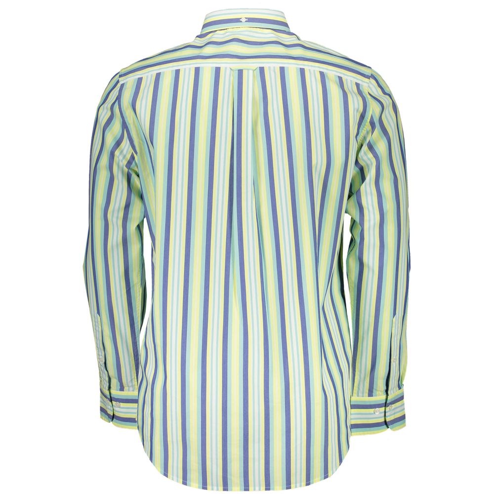 Yellow Cotton Men Shirt - ventzia