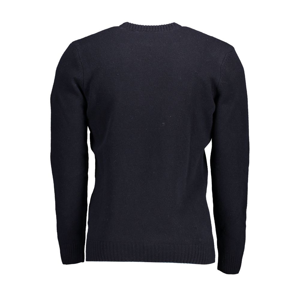 Blue Wool Men Sweater - ventzia