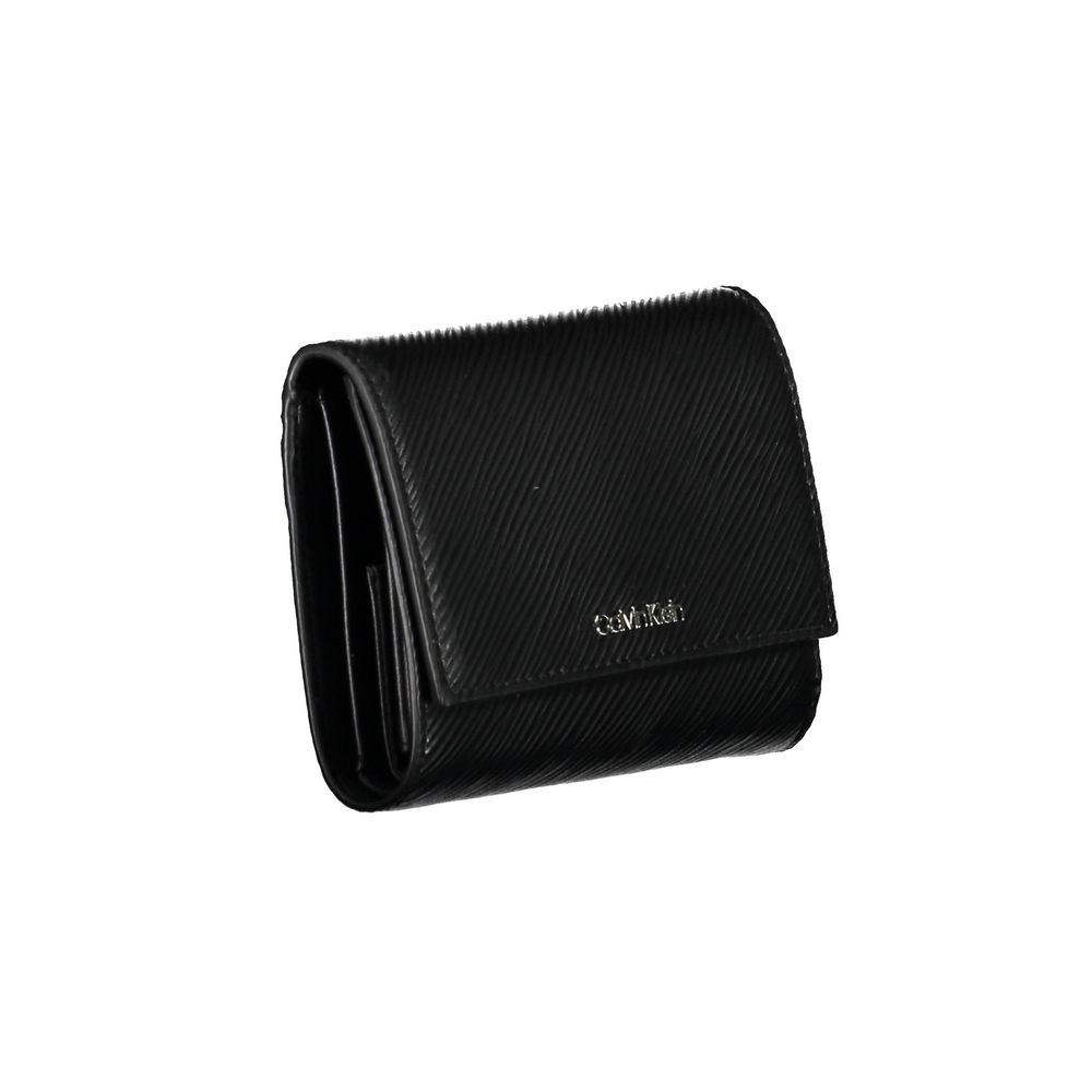 Black Polyurethane Women Wallet - ventzia