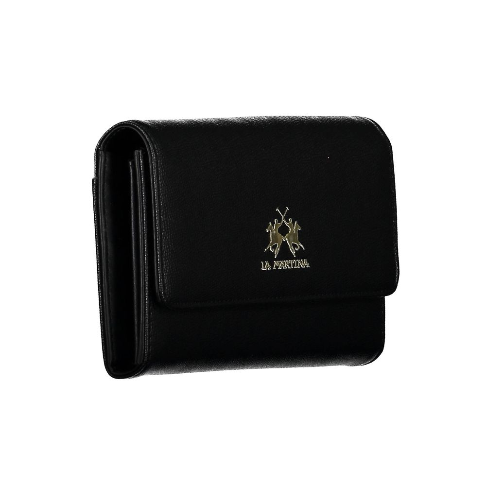 Black Polyethylene Women Wallet - ventzia