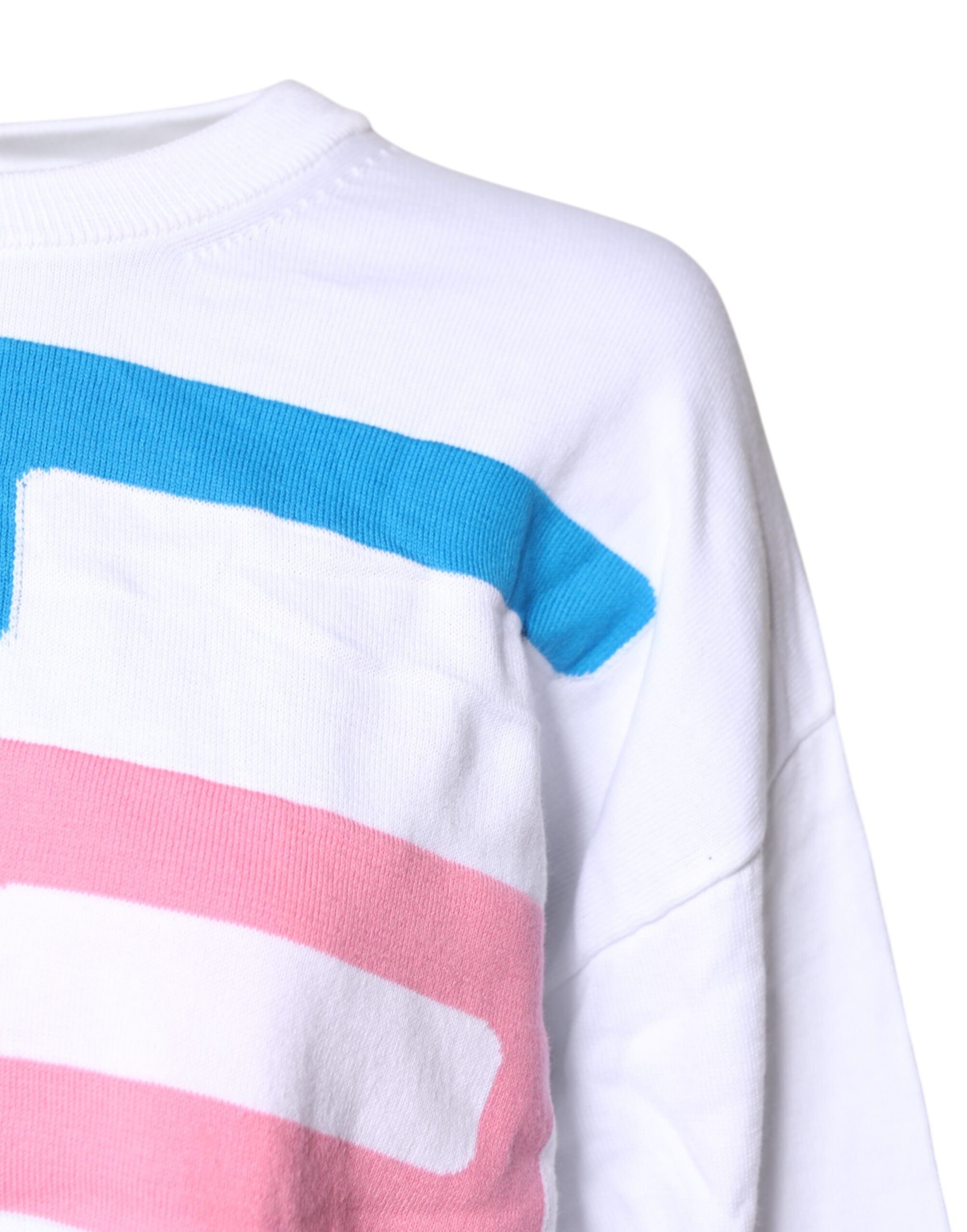 White Graphic Print Cotton Long Sleeves T-shirt - ventzia