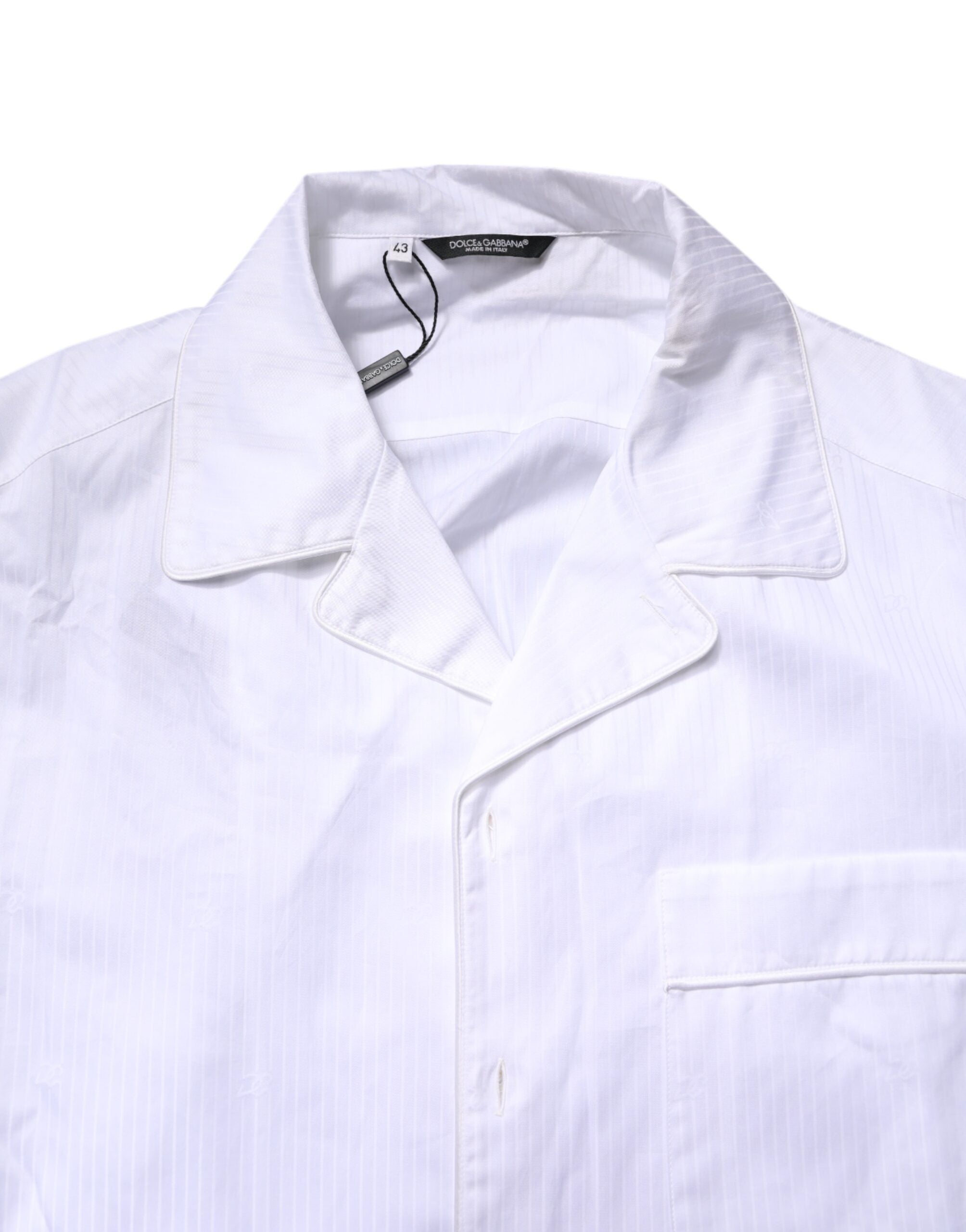 White Cotton Shirt Pants Pajama Set Sleepwear - ventzia