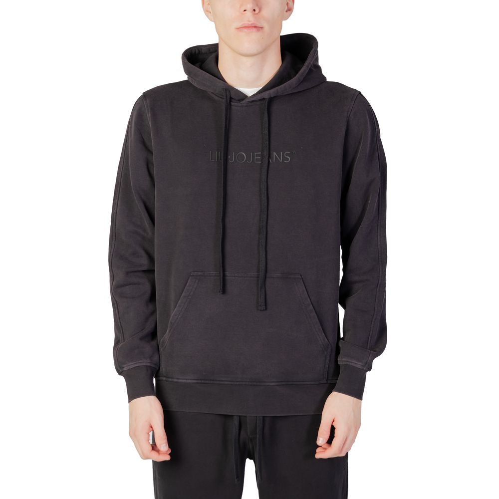 Black Cotton Hoody - ventzia