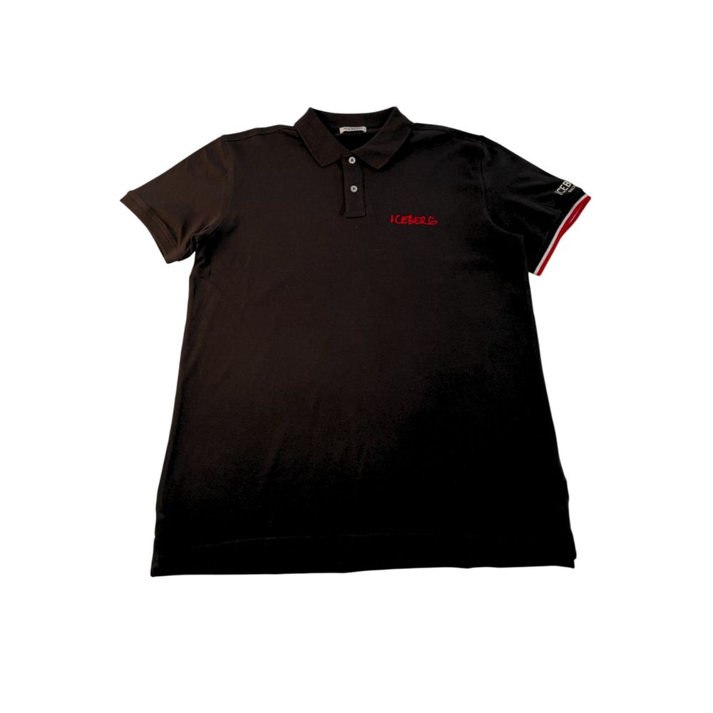 Black Cotton Men Polo Shirt - ventzia