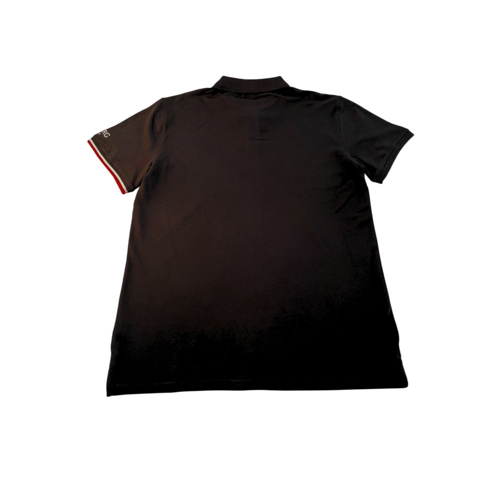 Black Cotton Men Polo Shirt - ventzia