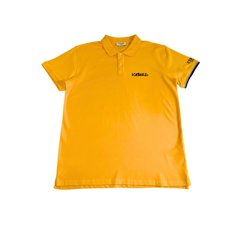 Yellow Cotton Men Polo Shirt - ventzia