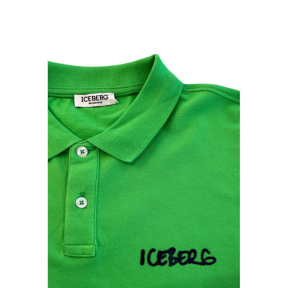 Green Cotton Men Polo Shirt - ventzia