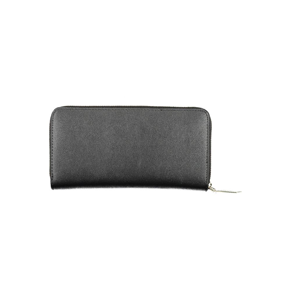 Black Polyethylene Women Wallet - ventzia
