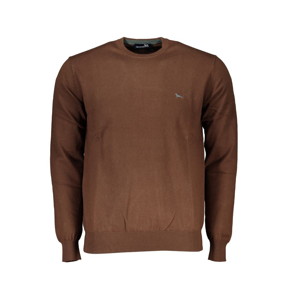 Elegant Crew Neck Embroidered Sweater - ventzia