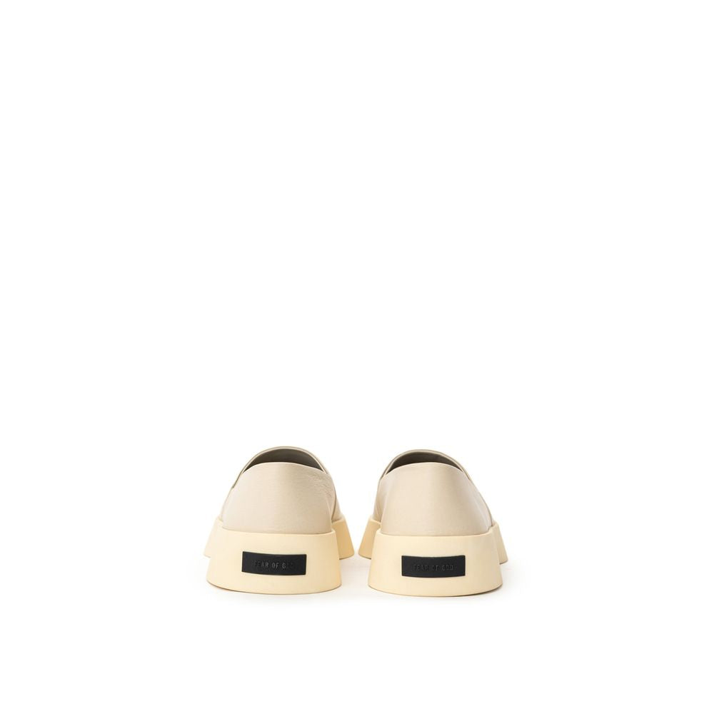 Gray Leather Slip-On Loafer - ventzia