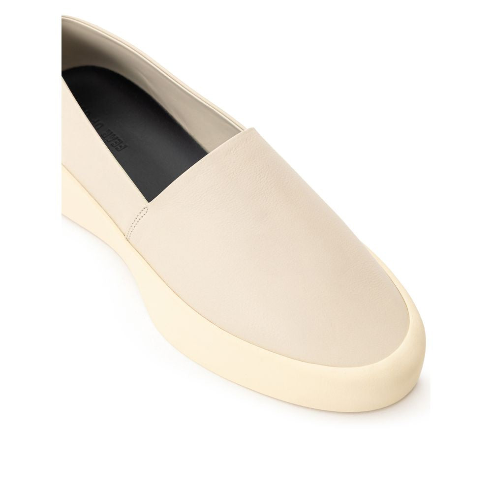 Gray Leather Slip-On Loafer - ventzia
