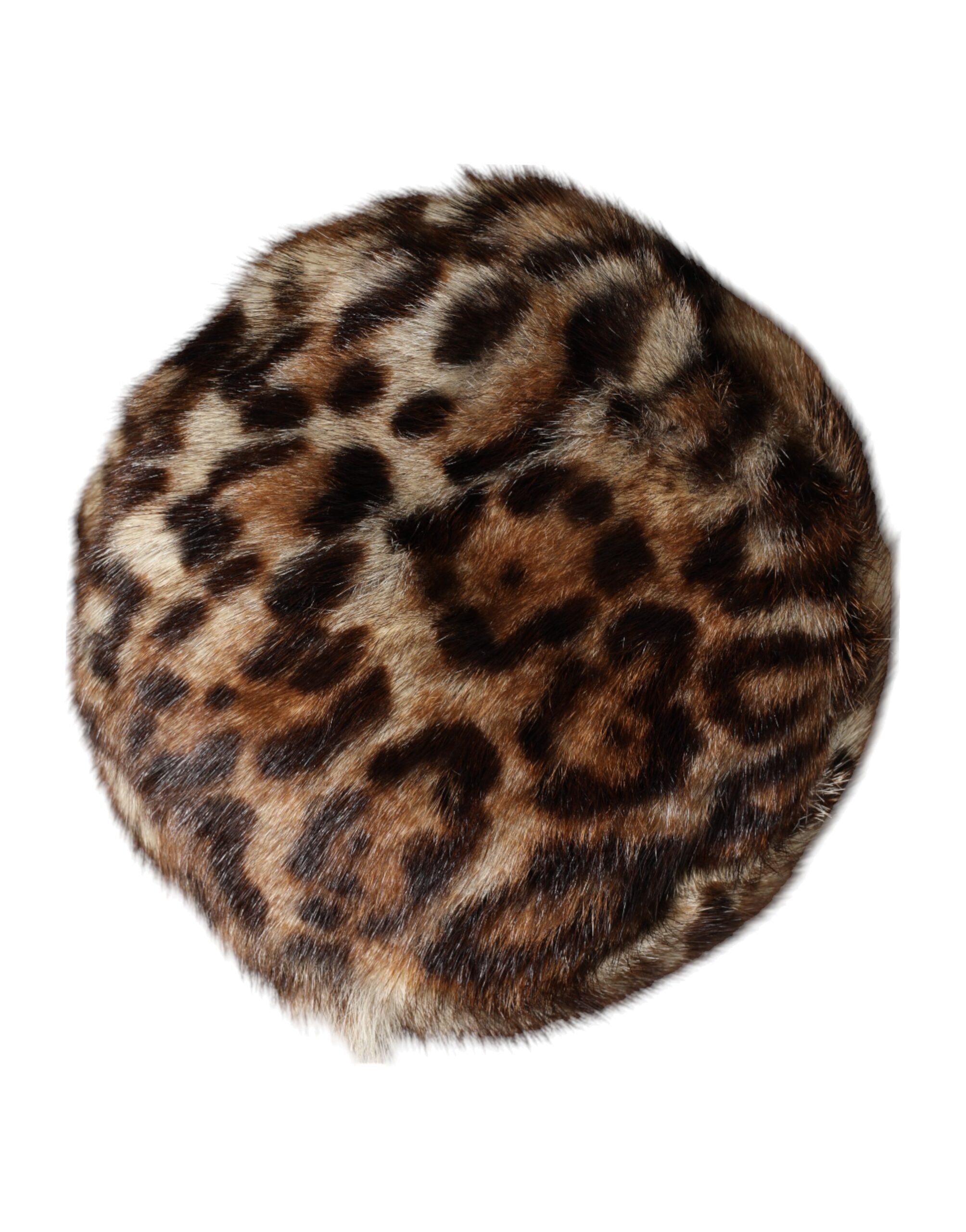 Brown Leopard Faux Fur Women Bucket Hat - ventzia