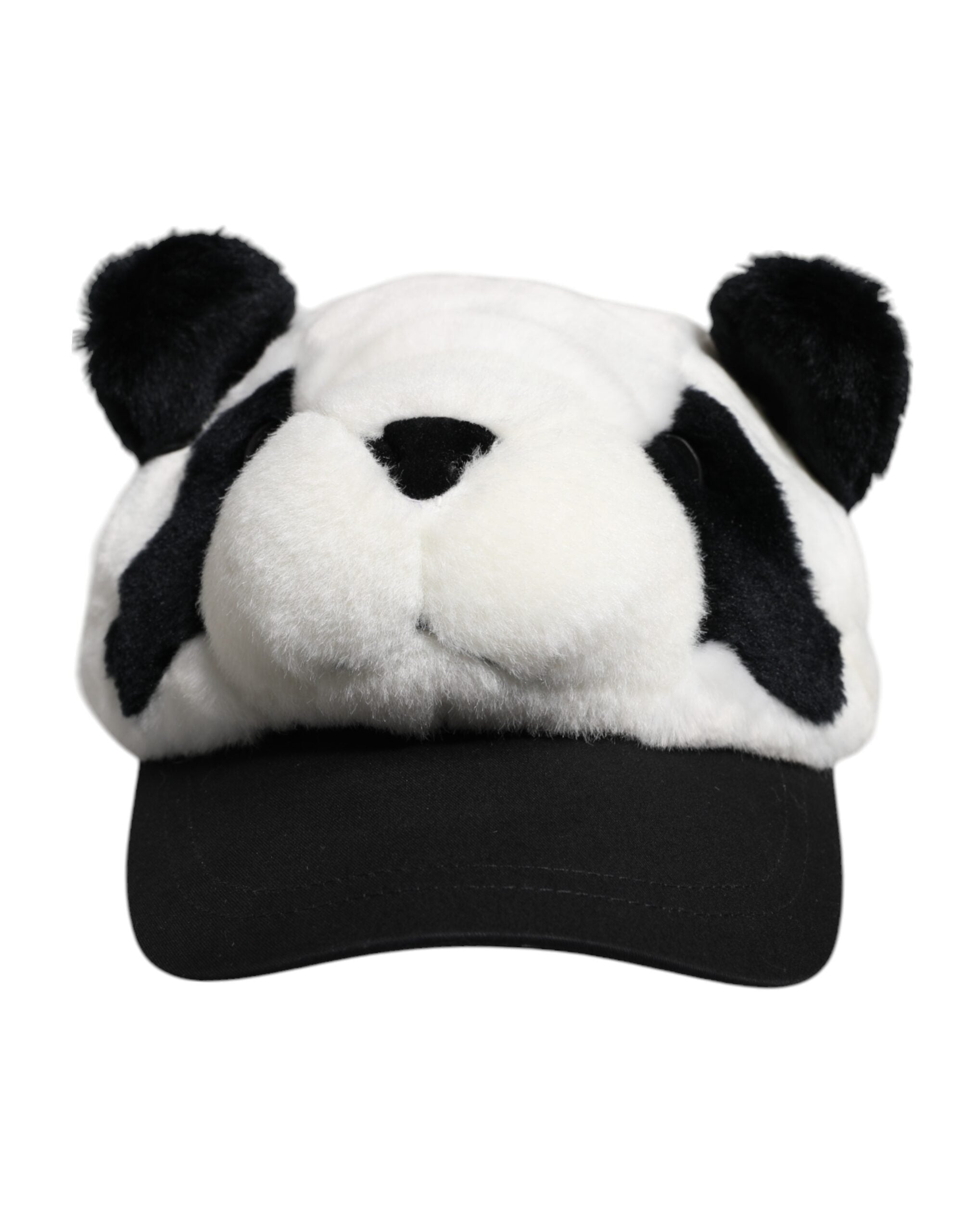 Black White Panda Fur Women Baseball Cap - ventzia