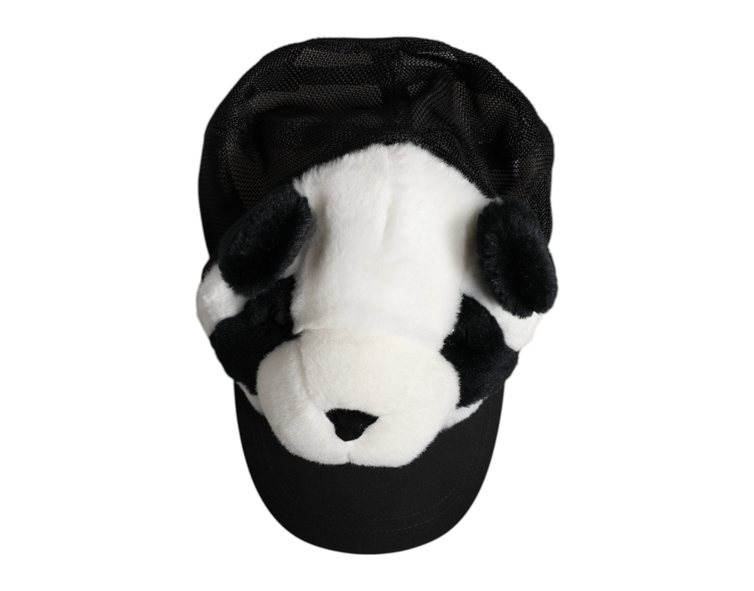 Black White Panda Fur Women Baseball Cap - ventzia