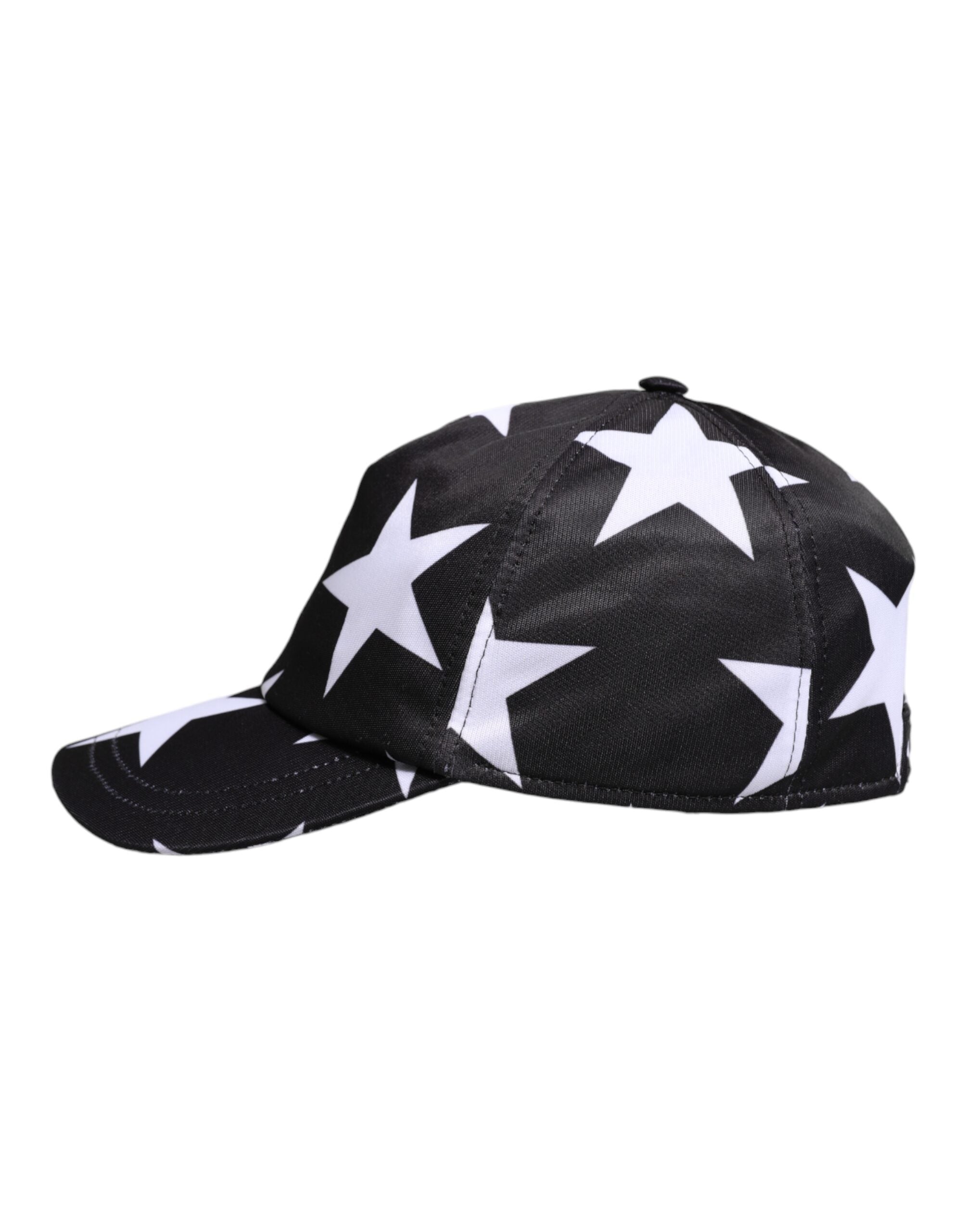 Black Star Print Polyester Baseball Cap - ventzia